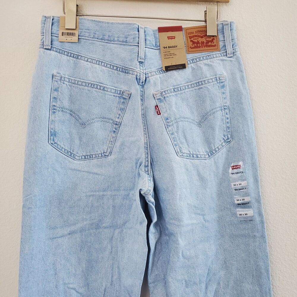 Levi's '94 Baggy Women's Jeans 30 Blue Light Indigo Loose Denim Casual Grunge - Picture 10 of 12